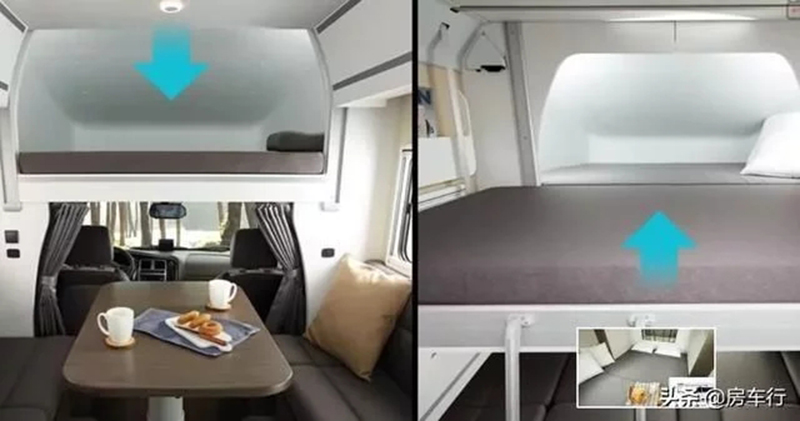 韩国首款现代房车车内床铺设计是亮点，后拓空间大